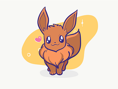 Eevee 💕 adobe draw drawing eevee illustration ipad pencil pokemon sketch