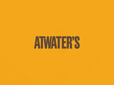 Atwater's Wordmark 70s agriculture farm to table gold
