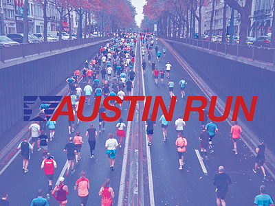 Austin Run Poster austin run branding graphic design logo thirty logos