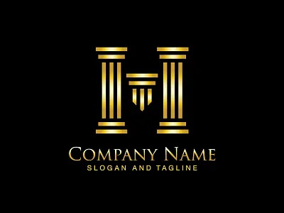 Pre-made LOGO for sale - Letter H 06 ancient architecture china column cryptocurrency greek h hong kong letter h logo minimalism