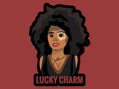 Domino Deadpool 2d deadpool design illustration luck sticker superhero vector woman