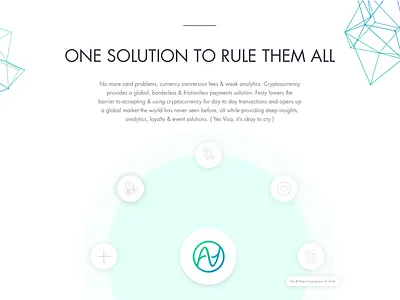One Solution to Rule them all - Website Section animated crypto features interactive landing page