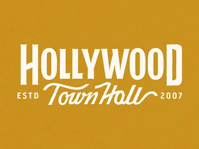 Hollywood Town Hall Reject hand lettered lettering logo script typography