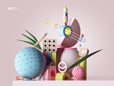 WIX.com 3d animation c4d design illustration motion set web