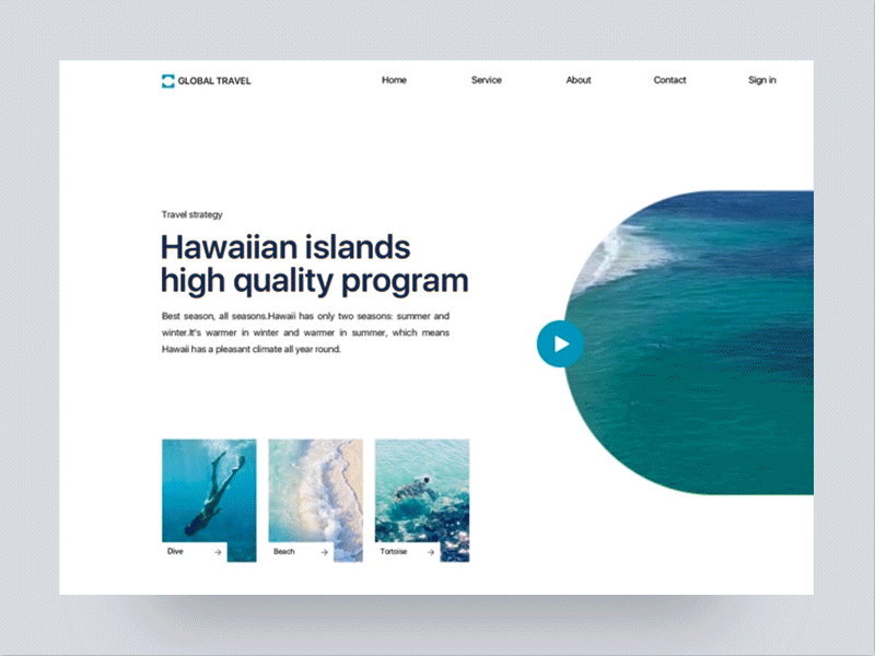 Travel website design design dynamic interface mg travel ui webdesign