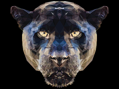 Low Poly Leopard illustrator leopard lowpoly poster wallpaper