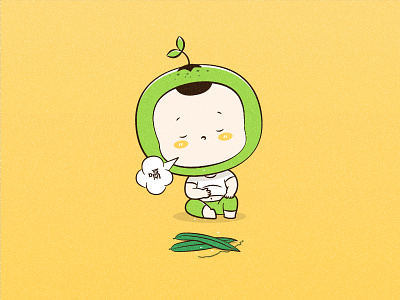 BabyOrange baby boy illustration orange