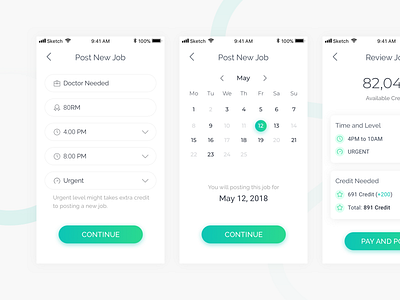 Post calendar create doctor mobile new post ui design