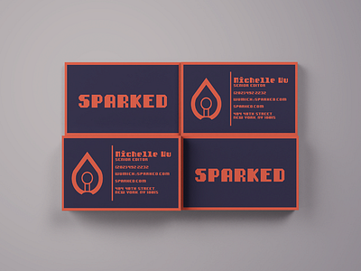 Sparked Business Cards branding graphic design logo sparked thirty logos