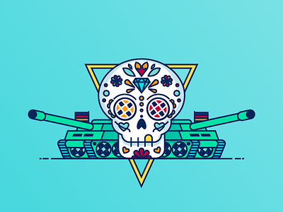 World Cup 2018: Germany vs Mexico bones football germany illustration lineart mexico skull tank worldcup