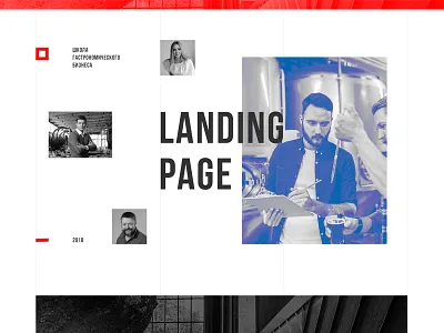 Gastro Business School landing page blackwhite landingpage onepage red restaurant school webdesign