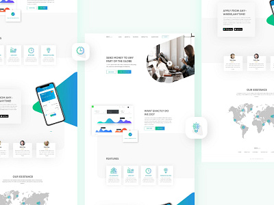 Emit Bank 01 bank banking finance landingpage landings minimalism ui uiux userinterface ux webdesign website