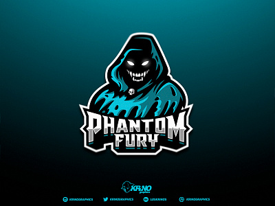 Phantom Fury Full dmitry krino esport logo esports ghost graphic design krinographics mascot phantom