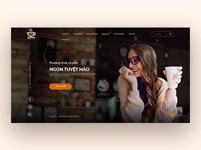 Coffee shop Landing page landing page ui web