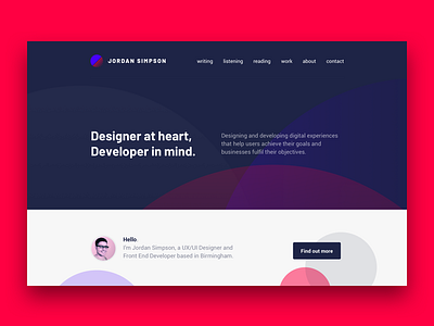 Personal Website - First Iteration blog brand desktop personal ui user interface website