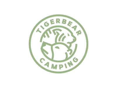 TigerBear logo bear camping logo tiger