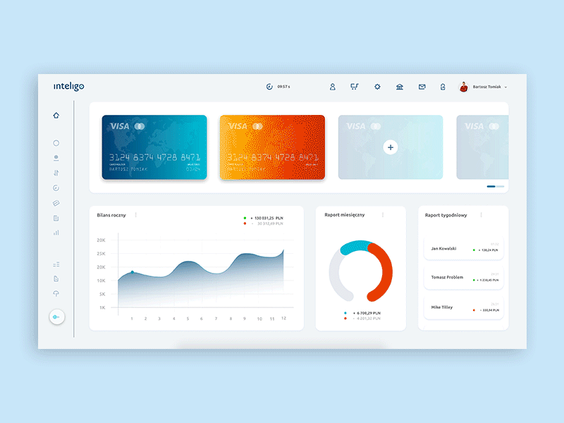 Inteligo panel redesign redesign ui webdesign
