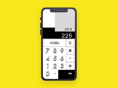 Daily UI 004 - Calculator brutalism dailyui