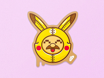 super pika mech sticker