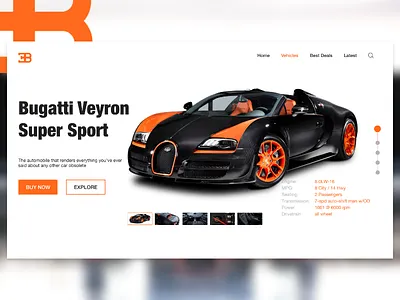 Landing Page bugatti dailyui landingpage