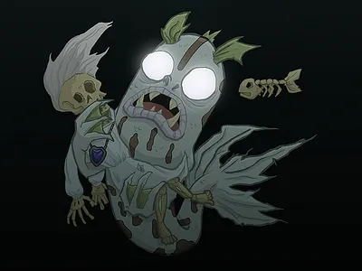 Deep sea mermaid creepy deep sea illustration mermaid monster ocean sea