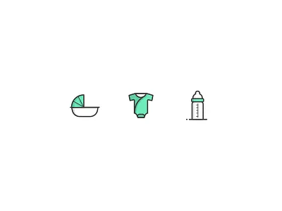 Day 055 Icon Set #Dailyui baby daily ui green icon