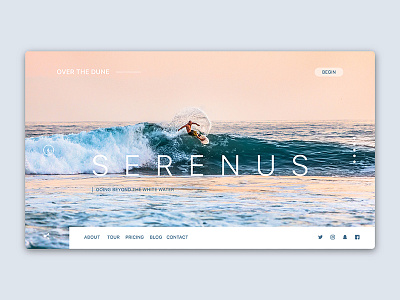 Daily UI - Day 014 app design dailyui flat ios landing page minimal surfing tropical ui ux web design