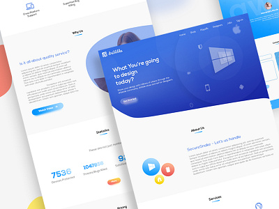 Landing Page colors gradient interaction landing page typography ui ux visual design