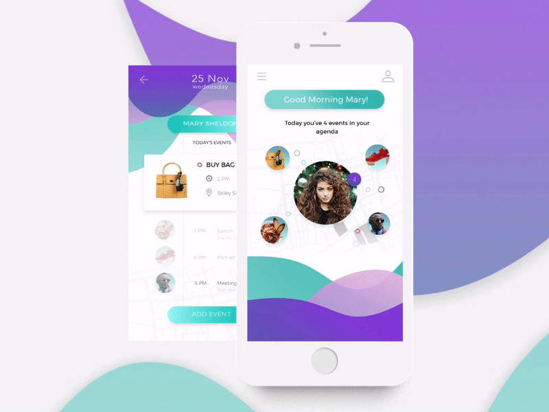 Agenda Cosmo App ae aftereffects agenda animation app cosmo mobile photoshop prototype transitions
