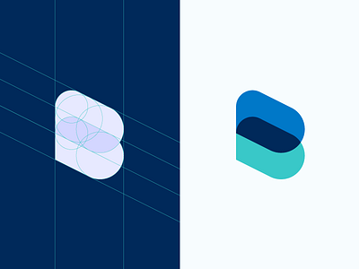 Behold agency artangent b behold blue logo mark monogram ui ux