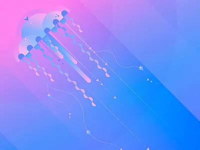 Beatrix, the mellifluous jellyfish. illustration animals jellyfish