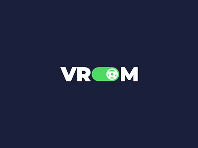 Logo Challenge | Driveless Car autonome car dailylogochallenge driveless car flat logo logotype onward steering wheel switch switch control vrooom