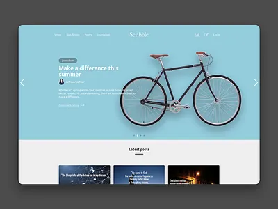 Writer's website blog flat pastel web design website writer