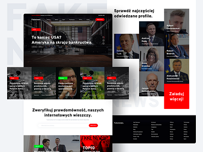 Fake News Landing Page fake news landing page news news portal ui design ux design ux ui