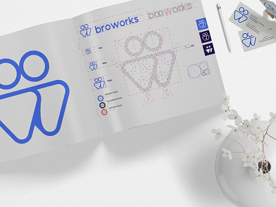 Broworks brand identity branding business card design design trends golden circle graphic design identity mockups presentation ui web design