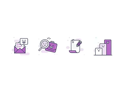Offerzen Positions icons illustration metrics search