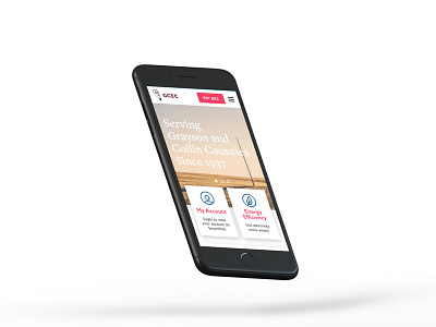 GCEC Website buttons clean design hero icons mobile pay now phone responsive ui ux website