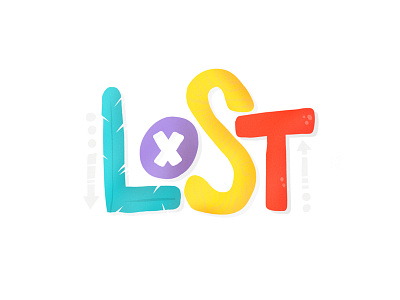 Lost colorful graphic leaves lettering lost nature pattern plant plantlife plants practice procreate procreate lettering rainbow texture type typography vector wandering wood