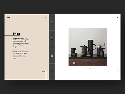 Homeware Store Concept design experience interface minimal scandinavian store ui user ux website