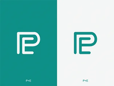 PE brand design icon logo yuro