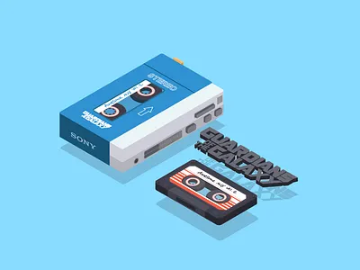 2.5d-Guardians of the Galaxy 2.5d disney guardians of the galaxy illustration lord magnetic sony star tape walkman