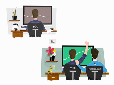 Proudsugar illustration business conversion conversion rate optimization cro growth help improvement revenue