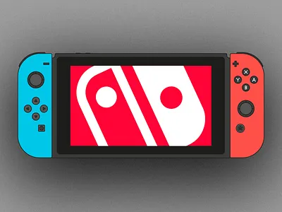 Switch It blue buttons console controller gaming grey handheld illustration nintendo red switch