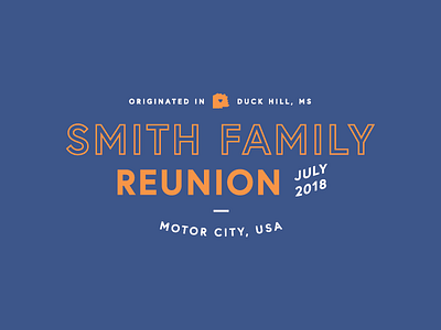 Smith Family Reunion T-Shirt Design detroit family reunion lockup logo mark reunion t shirt design type