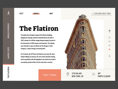 New York Exploration architecture color layout new york typography ui ux