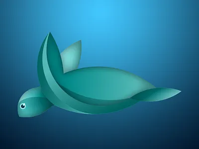 Sea Turtle golden circles golden ratio illustration sea creatures sea turtle turtle vector