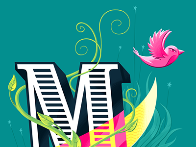MB Postcard Details advertising design graphics illustration logo type