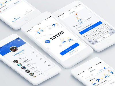 Totem app app application branding design experience identity illustration product prototype ui user ux