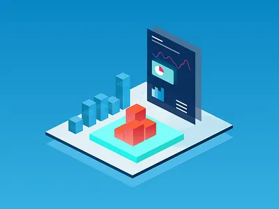 Infographics Data chart data illustration inforgraphic isometric
