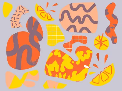 Summer Juice Color Palette collage colors ice icecream illustration lime pattern shapes summer texture vector